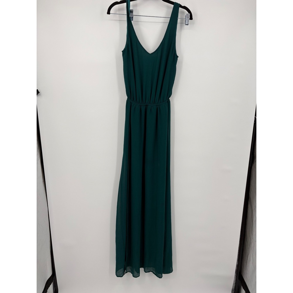 Show Me Your Mumu Teal V Neck Sleeveless Empire Waist Maxi Dress XSmall